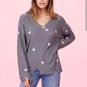 LNA Grey Bitten Brushed Valentine’s Sweatshirt M